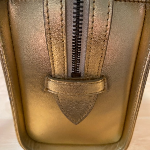 RARE Lulu Guinness Gold Box Purse - Picture 3 of 10